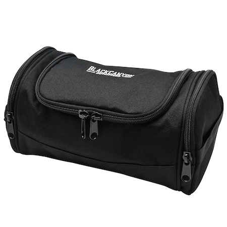 11.5-Inch Polyester Toiletry Bag, Black